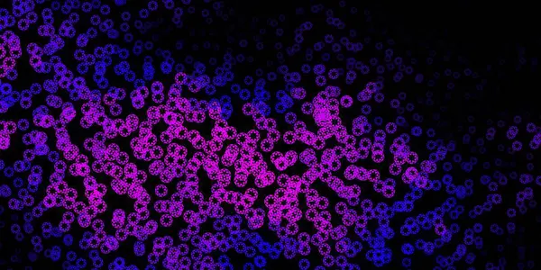 Темно Фиолетовый Векторный Фон Пятнами Абстрактные Красочные Диски Простом Градиентном — стоковый вектор