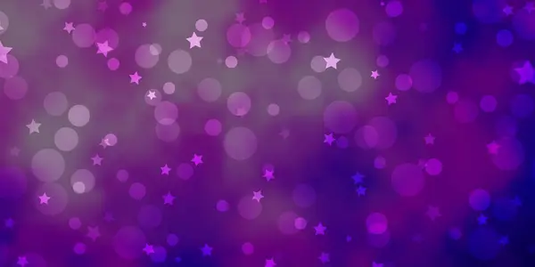 Luz Purple Vector Telón Fondo Con Círculos Estrellas — Vector de stock