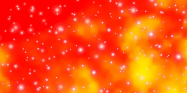 Modèle Vectoriel Orange Clair Avec Étoiles Néon — Image vectorielle