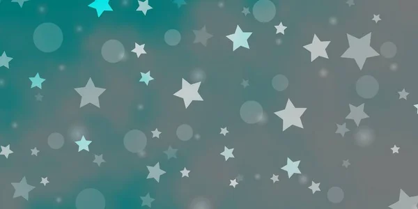 Light Blue Vector Pattern Circles Stars — Stock Vector