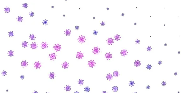 Светло Фиолетовый Вектор Цветами Иллюстрация Абстрактными Красочными Цветами Градиентом Совершенно — стоковый вектор