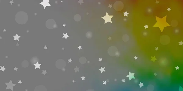 Ljus Flerfärgad Vektor Bakgrund Med Cirklar Stjärnor — Stock vektor