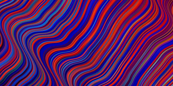 Тёмная Многоцветная Векторная Текстура Кривыми Линиями — стоковый вектор