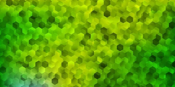 Plantilla Vectorial Verde Claro Amarillo Estilo Hexagonal Ilustración Abstracta Moderna — Vector de stock