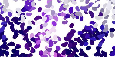 Kaotik şekilli açık mor vektör arkaplanı. Gradyan rastgele formlarla modern soyut illüstrasyon. Duvar kağıdı seti için zarif tasarım.