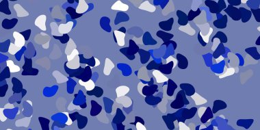 Soyut biçimlere sahip açık mavi vektör şablonu. Gradyan rastgele formlarla modern soyut illüstrasyon. Cep telefonları için arka plan.