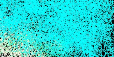 Koyu mavi, yeşil vektör arkaplan ve kaotik şekiller. Soyut tarzda, gradyan formlarda basit tasarım. Reklamlarınız için modern tasarım.