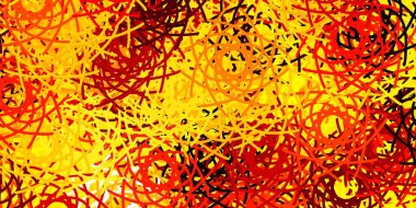 Açık kırmızı, Memphis şekilli sarı vektör dokusu. Basit bir şekilde gradyan olan renkli soyut biçimler. İşiniz için akıllı tasarım.