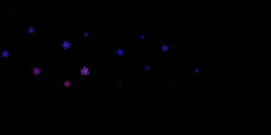 Koyu pembe, üzerinde grip belirtileri olan mavi vektör şablonu. Değişik tıbbi şekillere sahip renkli soyut çizimler. Salgın bilgisine karşı basit tasarım.