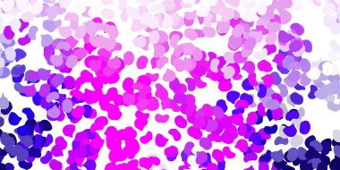 Açık mor, pembe vektör arkaplan ve rastgele formlar. Basit gradyan şekilli renkli bir çizim. Cep telefonları için arka plan.