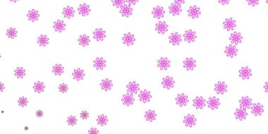 Açık pembe vektör çizim şablonu. Çiçekli. Soyut arka planda gradyan çiçekleri olan modern tasarım. Kadınlar için gündüz terfisi.