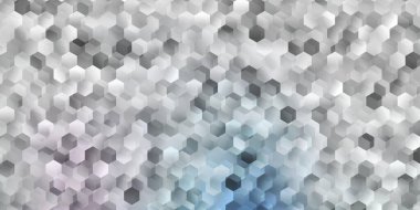 Açık pembe, basit altıgenli mavi vektör kapağı. Soyut tarzda akıllı tasarım ve bir yığın gradyan altıgen. Marka kitabın..