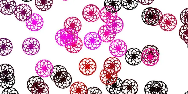 Світло Рожевий Векторний Фон Бульбашками Абстрактні Барвисті Диски Простому Градієнтному — стоковий вектор