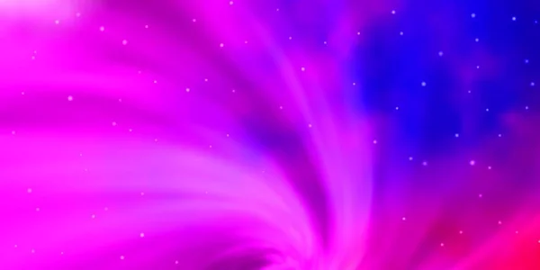 Hellrosa Blaues Vektormuster Mit Abstrakten Sternen — Stockvektor
