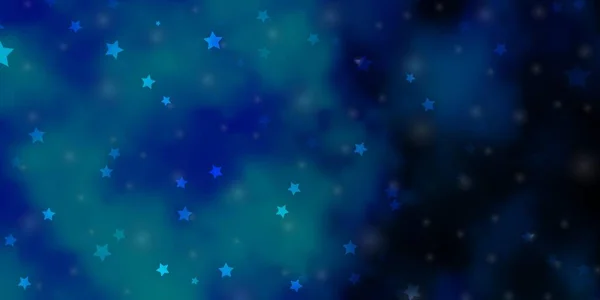 Fondo Vectorial Azul Claro Con Estrellas Pequeñas Grandes — Vector de stock