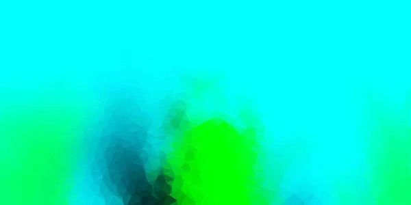 Azul Claro Diseño Polígono Gradiente Vectorial Verde Nueva Ilustración Colorida — Vector de stock