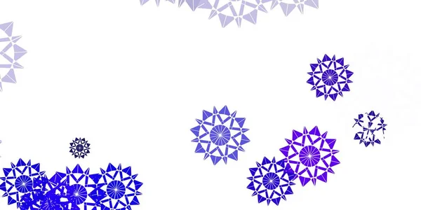 Fondo Vectorial Púrpura Claro Con Copos Nieve Navideños Gradiente Abstracto — Archivo Imágenes Vectoriales