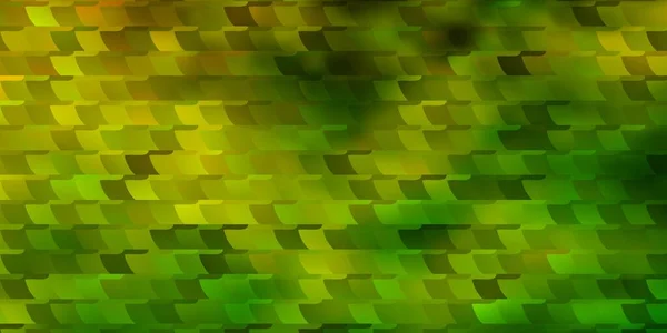 Verde Claro Padrão Vetor Amarelo Estilo Quadrado Ilustração Colorida Com —  Vetores de Stock