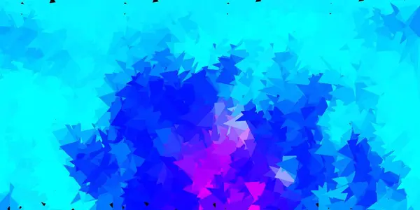 Lichtroze Blauwe Vector Driehoek Mozaïek Template Mozaïek Kleurrijke Illustratie Met — Stockvector