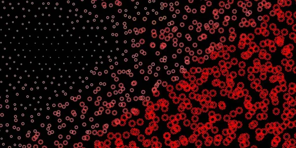 Fundo Vetorial Vermelho Escuro Com Bolhas Discos Coloridos Abstratos Sobre — Vetor de Stock