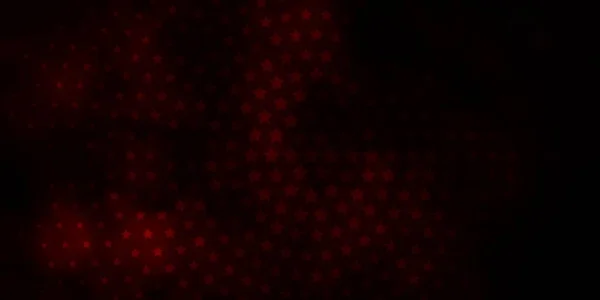 Fondo Vectorial Rojo Oscuro Con Estrellas Pequeñas Grandes — Archivo Imágenes Vectoriales