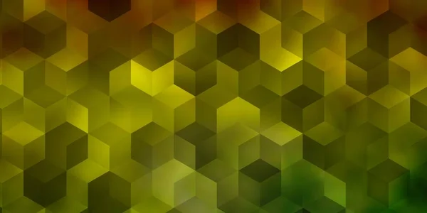 Light Green Yellow Vector Texture Colorful Hexagons Abstract Illustration Colorful — Stock Vector
