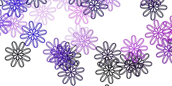 Light Purple Vektor Natürliche Kulisse Mit Blumen Einfaches Design Mit — Stockvektor