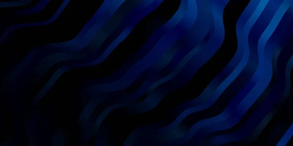 Темний Векторний Візерунок Blue Вигнутими Лініями — стоковий вектор