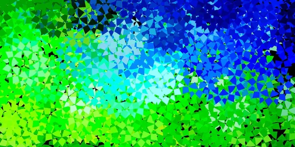 Textura Vectorial Azul Claro Verde Con Triángulos Aleatorios Formas Triangulares — Vector de stock