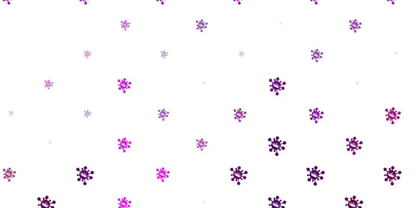 Светло Розовый Векторный Фон Сизолами Ковид Умная Иллюстрация Коварными Знаками — стоковый вектор
