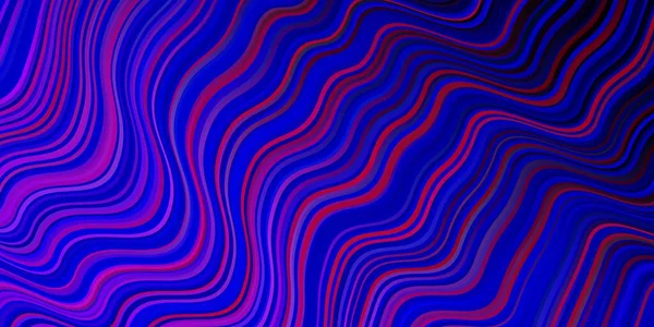 Donkerroze Blauwe Vectorlay Out Met Gebogen Lijnen Moderne Gradiënt Abstracte — Stockvector