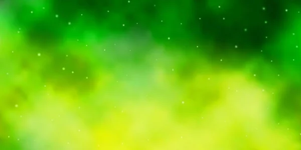 Verde Claro Fondo Vector Amarillo Con Estrellas Colores — Archivo Imágenes Vectoriales