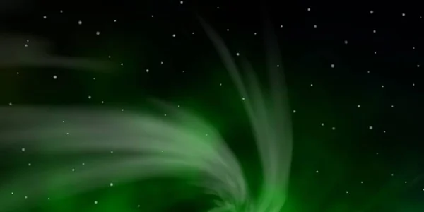 Verde Oscuro Textura Vectorial Roja Con Hermosas Estrellas — Vector de stock