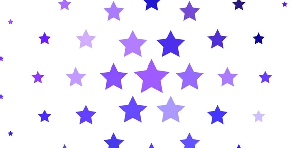 Licht Lila Vektor Hintergrund Mit Bunten Sternen — Stockvektor