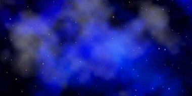 Renkli yıldızlı koyu mavi vektör arkaplanı.