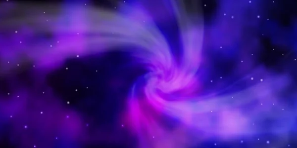 Violet Foncé Fond Vectoriel Rose Avec Des Étoiles Colorées — Image vectorielle