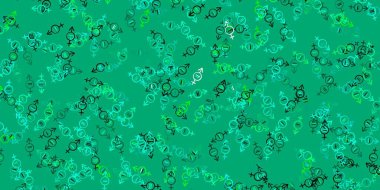 Kadın sembollü açık yeşil vektör arka planı. Değişken feminizm şekilli renkli bir illüstrasyon. Web siteniz için basit tasarım.