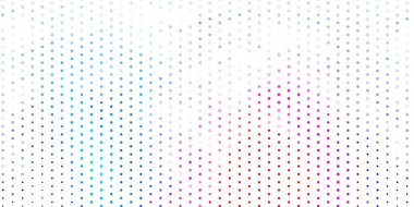 Açık mavi, noktalı kırmızı vektör arkaplanı. Renkli çember şekilli modern soyut illüstrasyon. Duvar kağıtları, perdeler için desen.