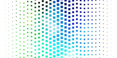 Açık mavi, dikdörtgenli yeşil vektör arkaplan. Renkli dikdörtgenlerle soyut gradyan çizimi. Cep telefonları için şablon.