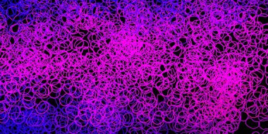 Koyu kırmızı, Memphis şekilli sarı vektör dokusu. Basit gradyan şekilli renkli bir çizim. Reklamlarınız için modern tasarım.