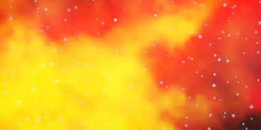 Soyut yıldızlı açık turuncu vektör deseni. Yıldızlı bulanık dekoratif tasarım. İş tanıtımınız için tasarım.