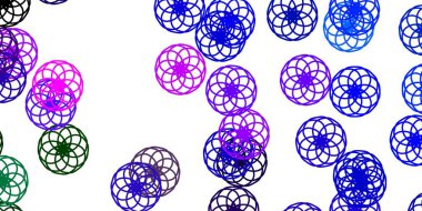 Küresel ışık çok renkli vektör deseni. Basit gradyan arkaplandaki soyut renkli diskler. Duvar kağıtları, perdeler için desen.