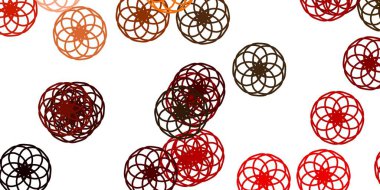 Açık yeşil, baloncuklu kırmızı vektör arka planı. Basit gradyan arkaplandaki soyut renkli diskler. Duvar kağıtları, perdeler için desen.