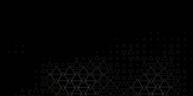 Koyu gri arkaplan çizgileri, üçgenleri var. Renkli üçgenli modern soyut illüstrasyon. Web siteleri için desen.