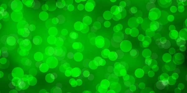 Ljusgrön Vektor Bakgrund Med Cirklar — Stock vektor