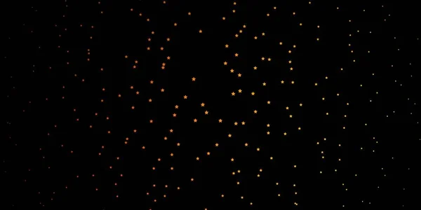 Fondo Vectorial Naranja Oscuro Con Estrellas Pequeñas Grandes Ilustración Colorida — Vector de stock