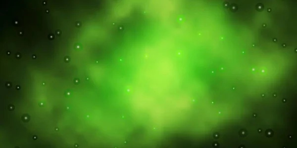 Темно Зеленый Желтый Векторный Узор Звездами Декоративная Иллюстрация Звездами Абстрактном — стоковый вектор