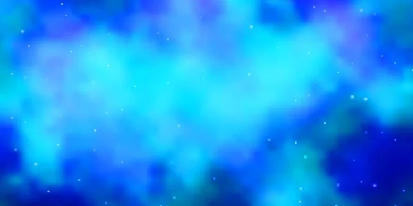 浅蓝色矢量背景与小和大的恒星 色彩艳丽的抽象画 带有渐变的星星 手机的主题 — 图库矢量图片