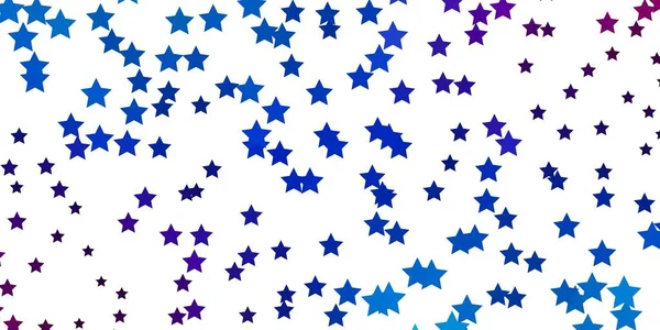 Azul Claro Layout Vetorial Vermelho Com Estrelas Brilhantes — Vetor de Stock