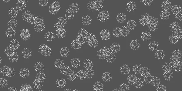 Modèle Gribouillage Vectoriel Gris Clair Avec Des Fleurs Fleurs Abstraites — Image vectorielle